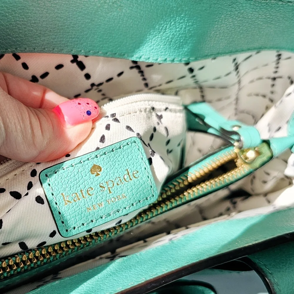 Kate Spade β οΈ New York Quinn Villabella Avenue Leather Bow Bag - Picture 10 of 12